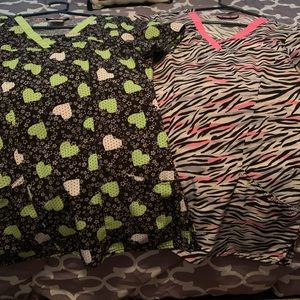 Heart soul scrub tops bundle pack, xsmall